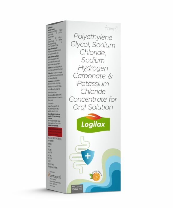 Polyethylene Glycol with Sodium Chloride, Sodium Hydrogen Carbonate, and Potassium Chloride oral solution - LOGILAX Solution - Fawn Incor
