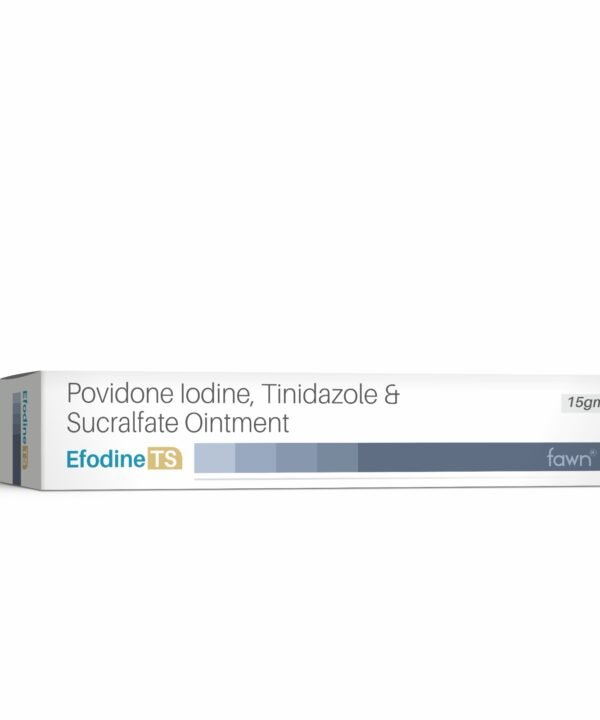 Povidone Iodine, Tinidazole & Sucralfate Ointment - EFODINE TS Ointment - Fawn Incor