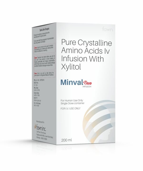 Pure Crystalline Amino Acids with Xylitol IV Infusion - MINVAL DUO - Fawn Incor