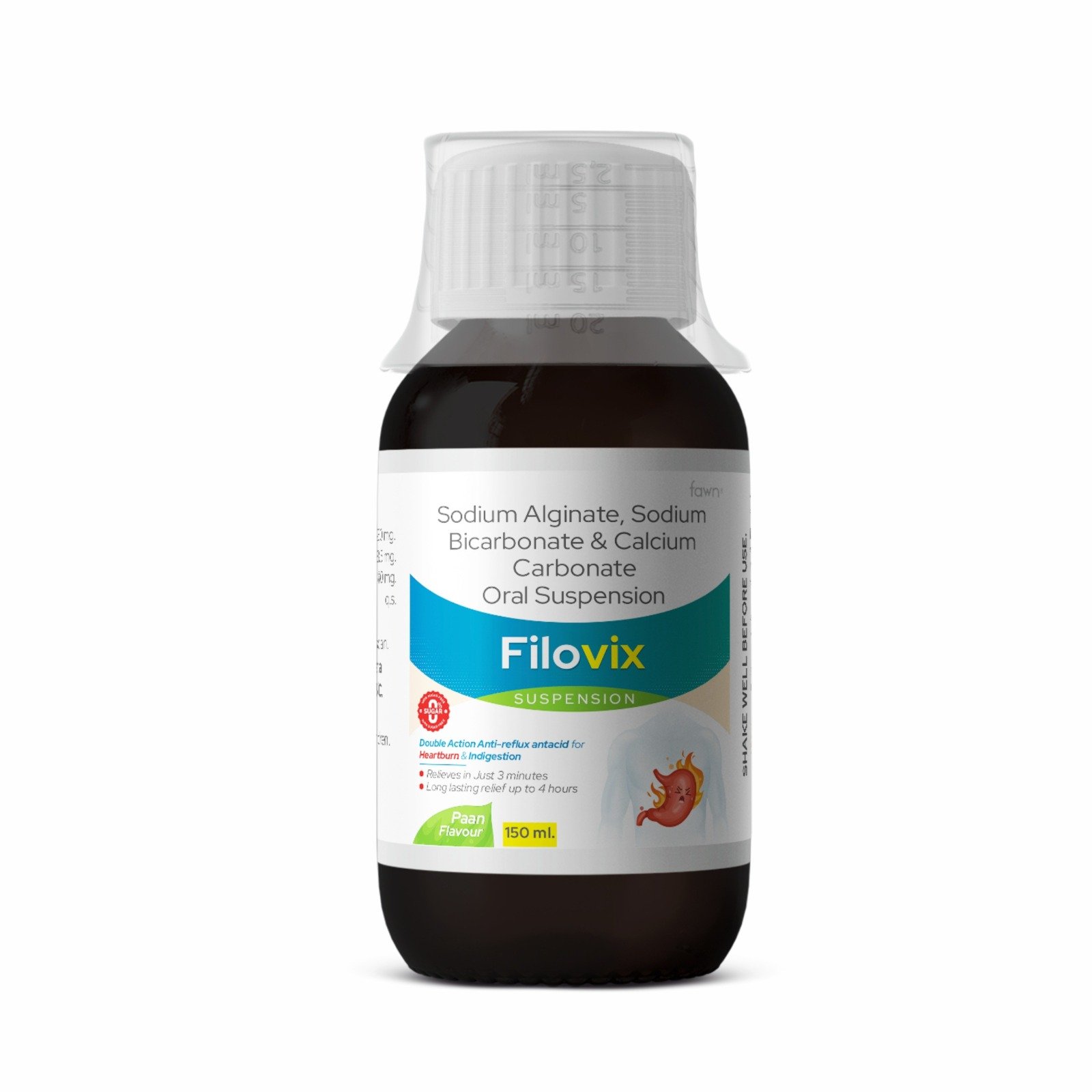 Sodium Alginate, Sodium Bicarbonate & Calcium Carbonate Oral Suspension - Fawn Incor