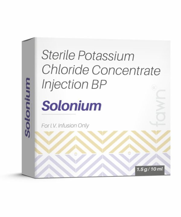 Sterile Potassium Chloride Concentrate Injection BP - SOLONIUM Injection - Fawn Incor
