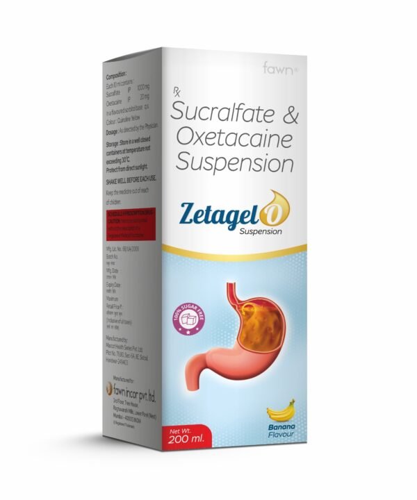 Sucralfate & Oxetacaine Oral Suspension – ZETAGEL O - Fawn Incor