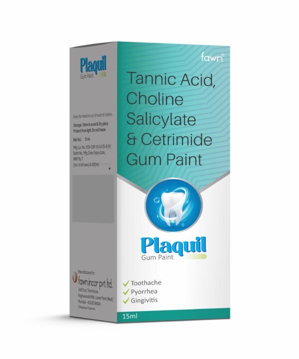 Tannic Acid Choline Salicylate & Cetrimide Gum Paint - PLAQUIL Gum Paint - Fawn Incor