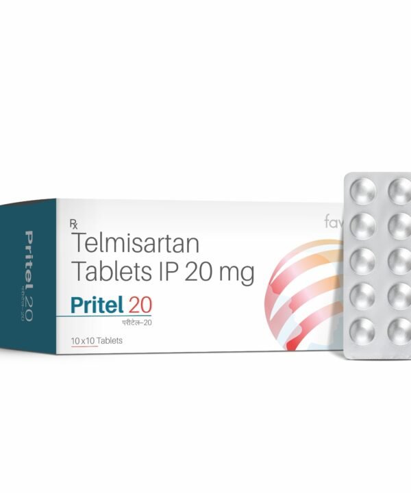 Telmisartan I.P. 20 MG Tablets - PRITEL 20