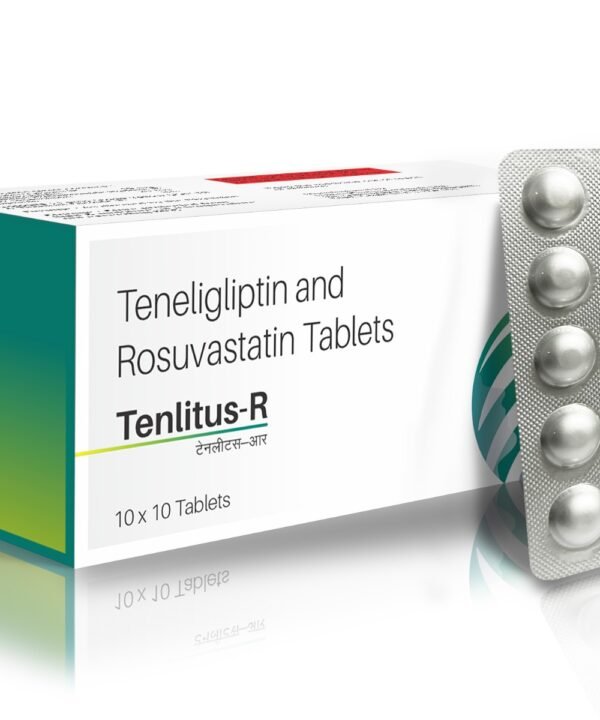 Teneligliptin 20mg + Rosuvastatin 10mg Tablets - TENLITUS R Tablets
