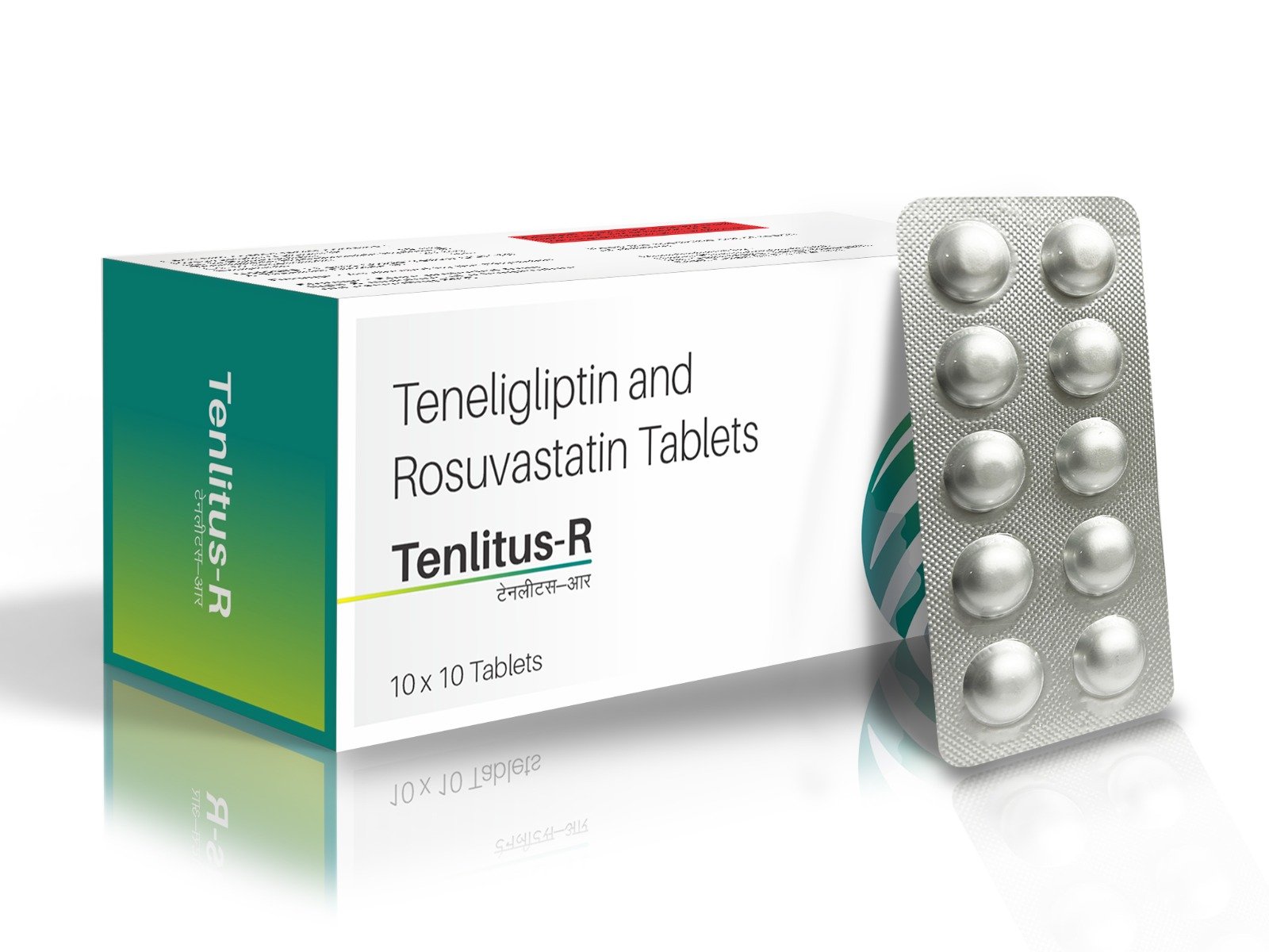 Teneligliptin 20mg + Rosuvastatin 10mg Tablets - TENLITUS R Tablets