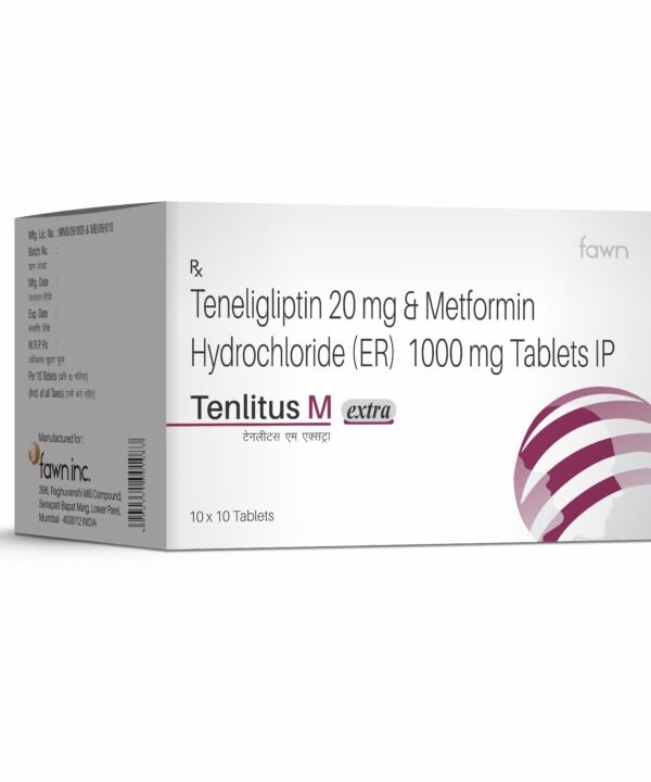Teneligliptin & Metformin Hydrochloride Extended Release Tablets IP - TENLITUS M EXTRA - Fawn Incor
