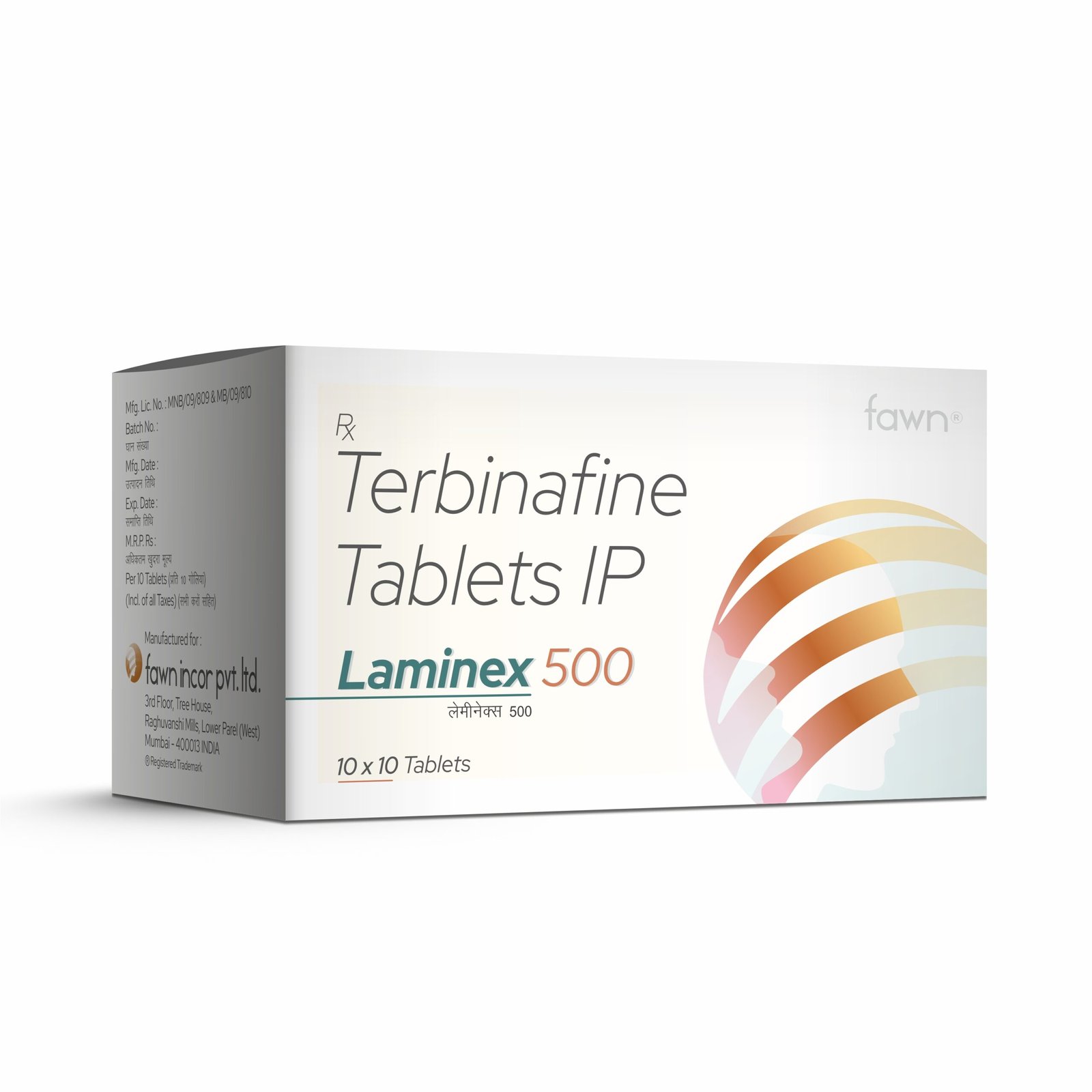 Terbinafine Tablet IP 500 Mg - LAMINEX 500 - Fawn Incor