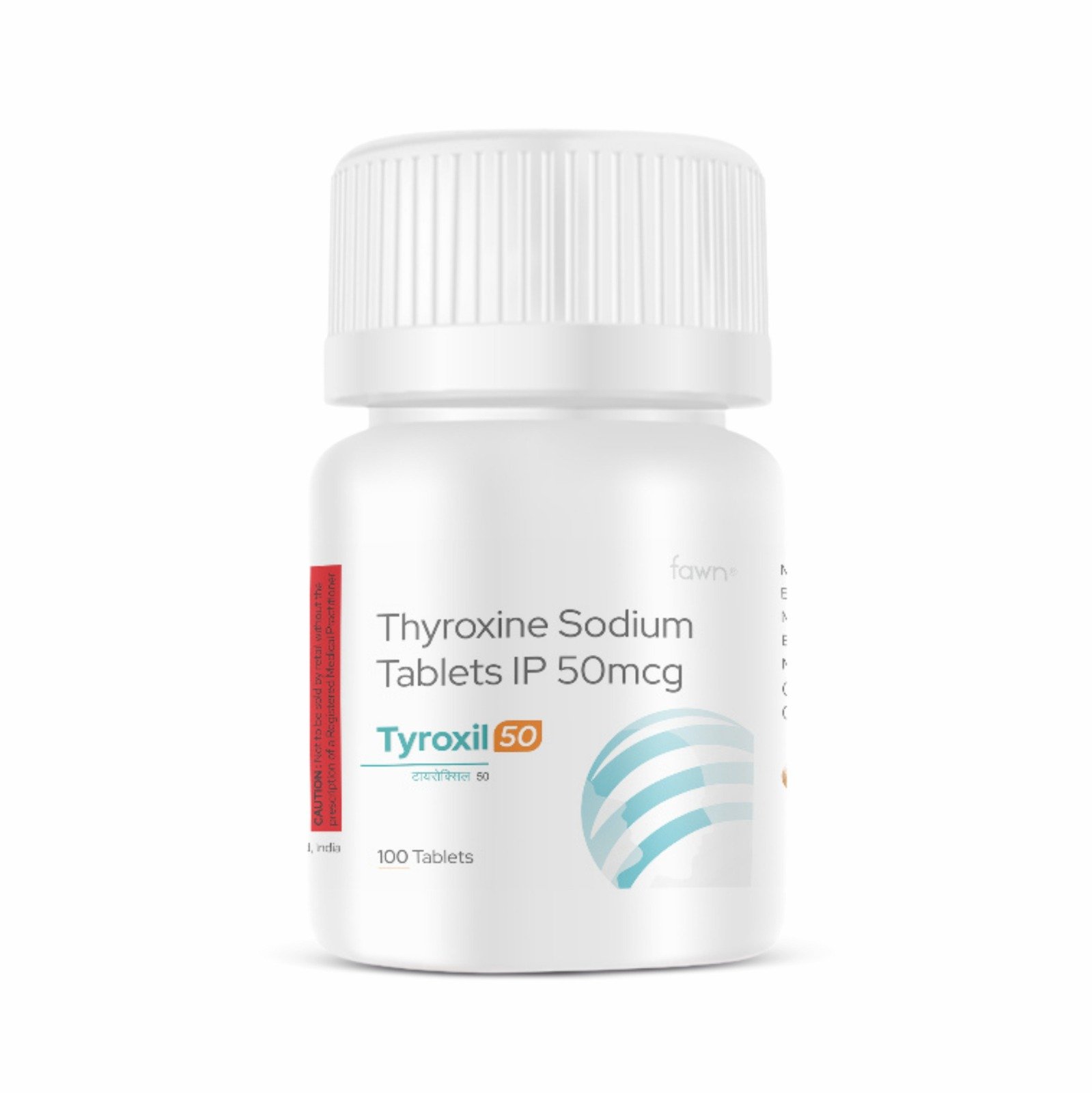 Thyroxine Sodium Tablets IP 50 Mcg - TYROXIL 50 - Fawn Incor