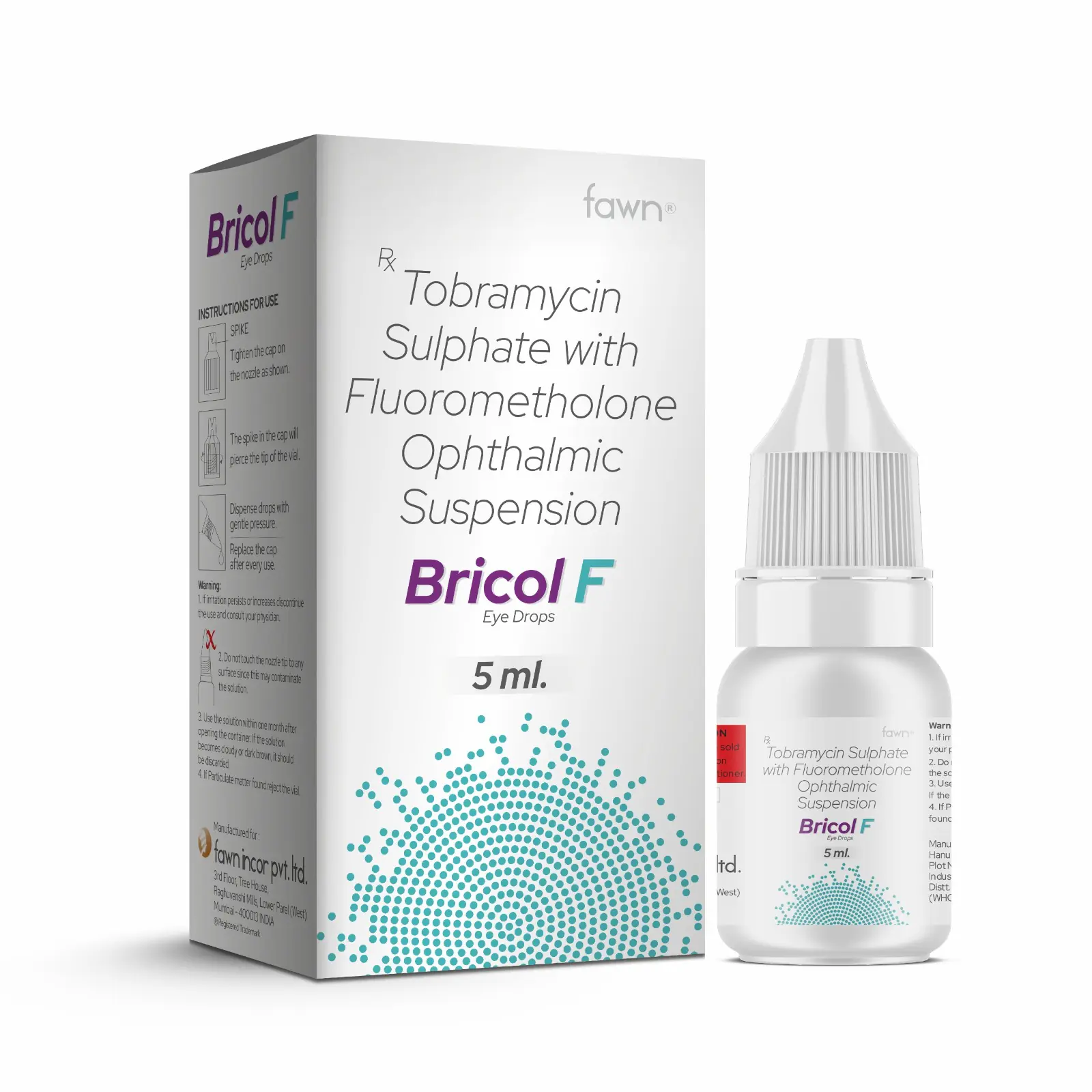Tobramycin Sulphate with Fluorometholone Ophthalmic Suspension - BRICOL F Eye Drop