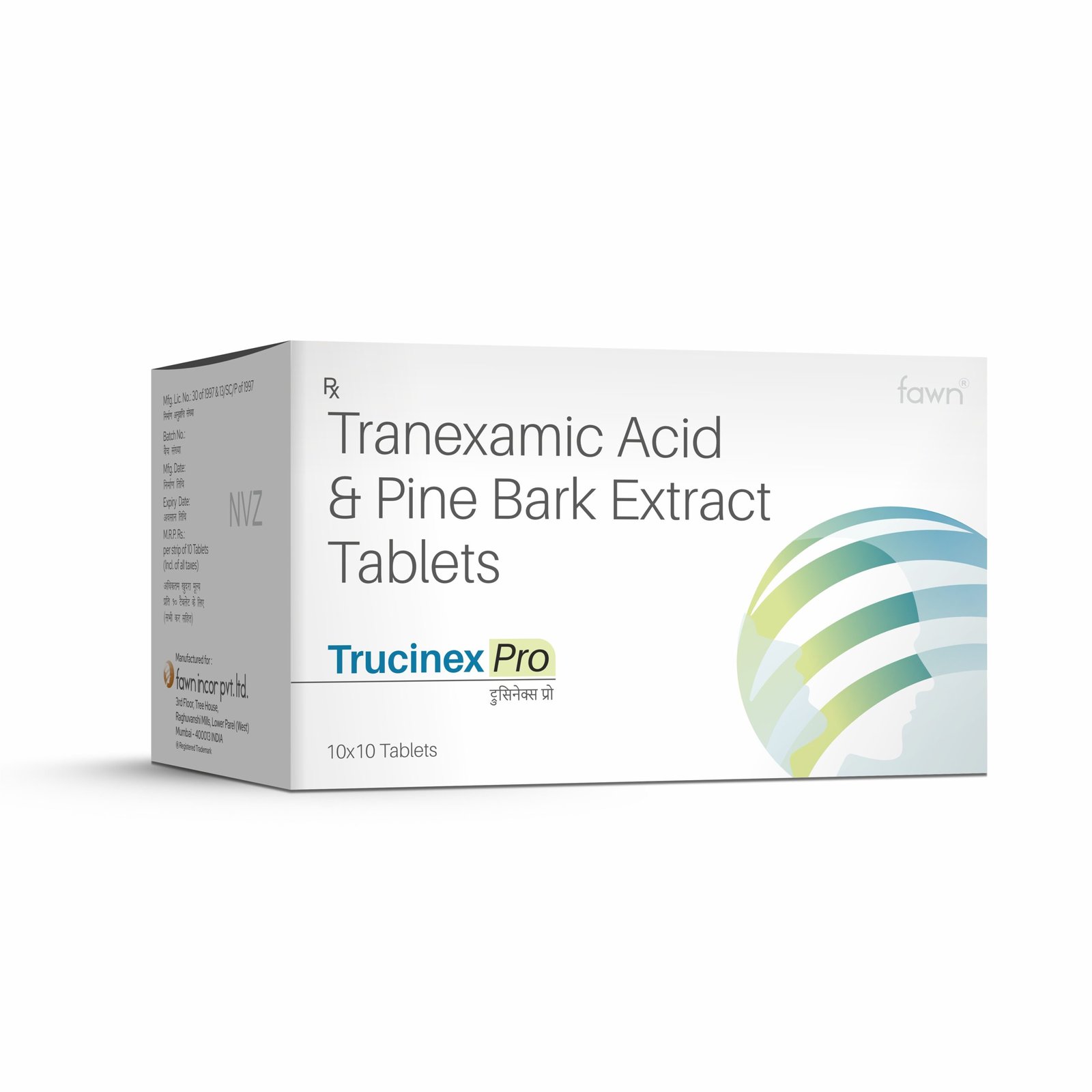 Tranexamic Acid & Pine Bark Extract Tablets - TRUCINEX PRO - Fawn Incor