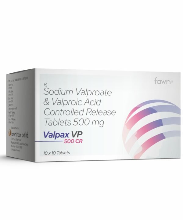 Sodium Valproate & Valproic Acid Controlled Release Tablets 500 Mg - VALPAX VP 500 CR Tablets - Fawn Incor