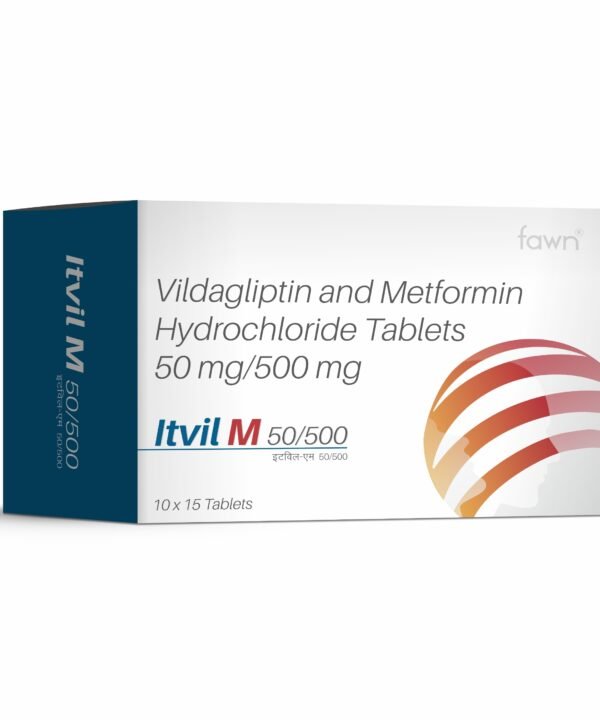 Vildagliptin & Metformin Hydrochloride Tablets - ITVIL M 50500