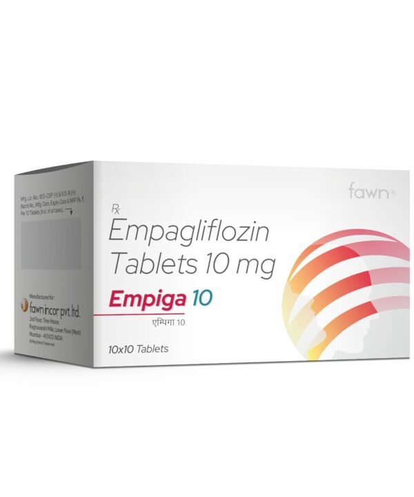Empagliflozin 10 mg Tablets - Empiga 10 Tablets - Fawn Incor