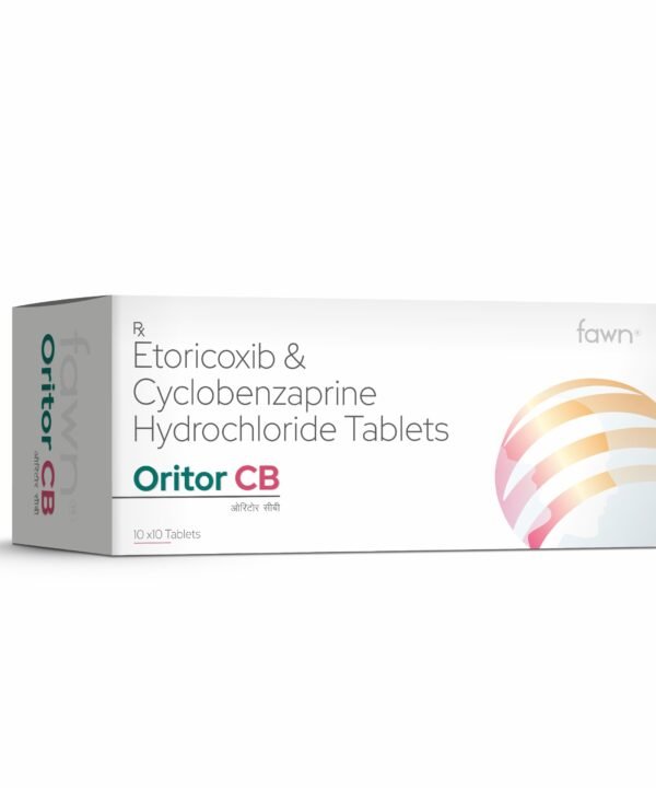 Fawn Incor - Etoricoxib 90 MG + Cyclobenzoprine Hydrochloride 5 MG Tablets – ORITOR CB Tablets