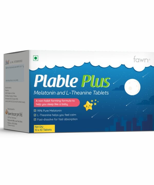 Melatonin + L-Theanine Tablets - PLABLE PLUS Tablets - Fawn Incor