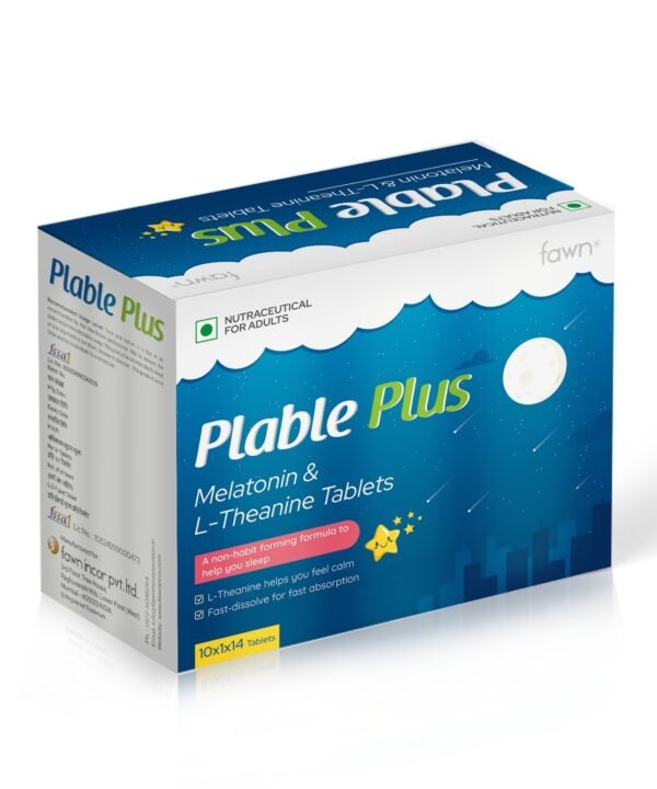 Melatonin + L-Theanine Tablets - PLABLE PLUS Tablets - Fawn Incor