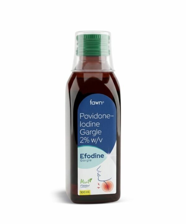 Povidone Iodine Gargle 2% wv - EFODINE Gargle - Fawn Incor