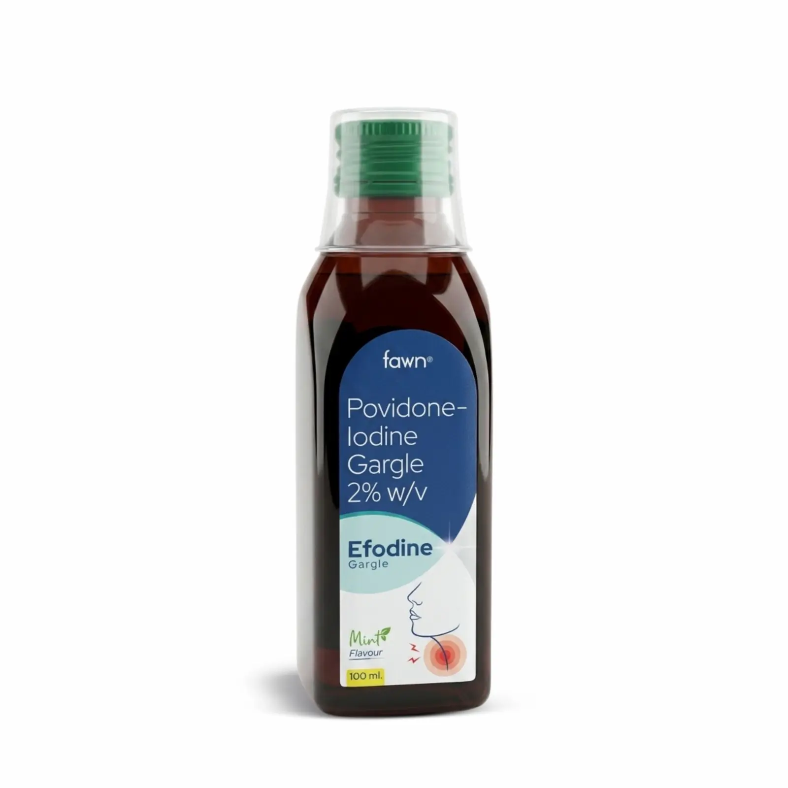 Povidone Iodine Gargle 2% wv - EFODINE Gargle - Fawn Incor