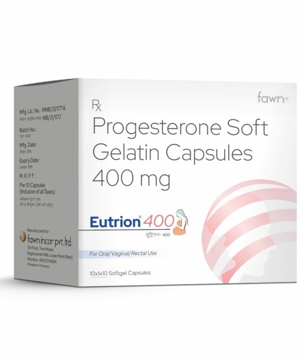 Progesterone Soft Gelatin Capsules 400 Mg - EUTRION 400 Softgel Capsules