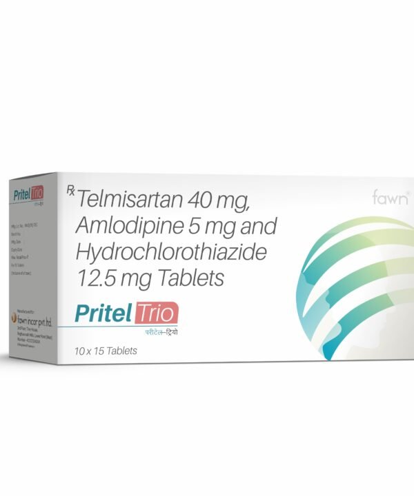 Telmisartan Amlodipine & Hydrochlorothiazide Tablets - PRITEL TRIO