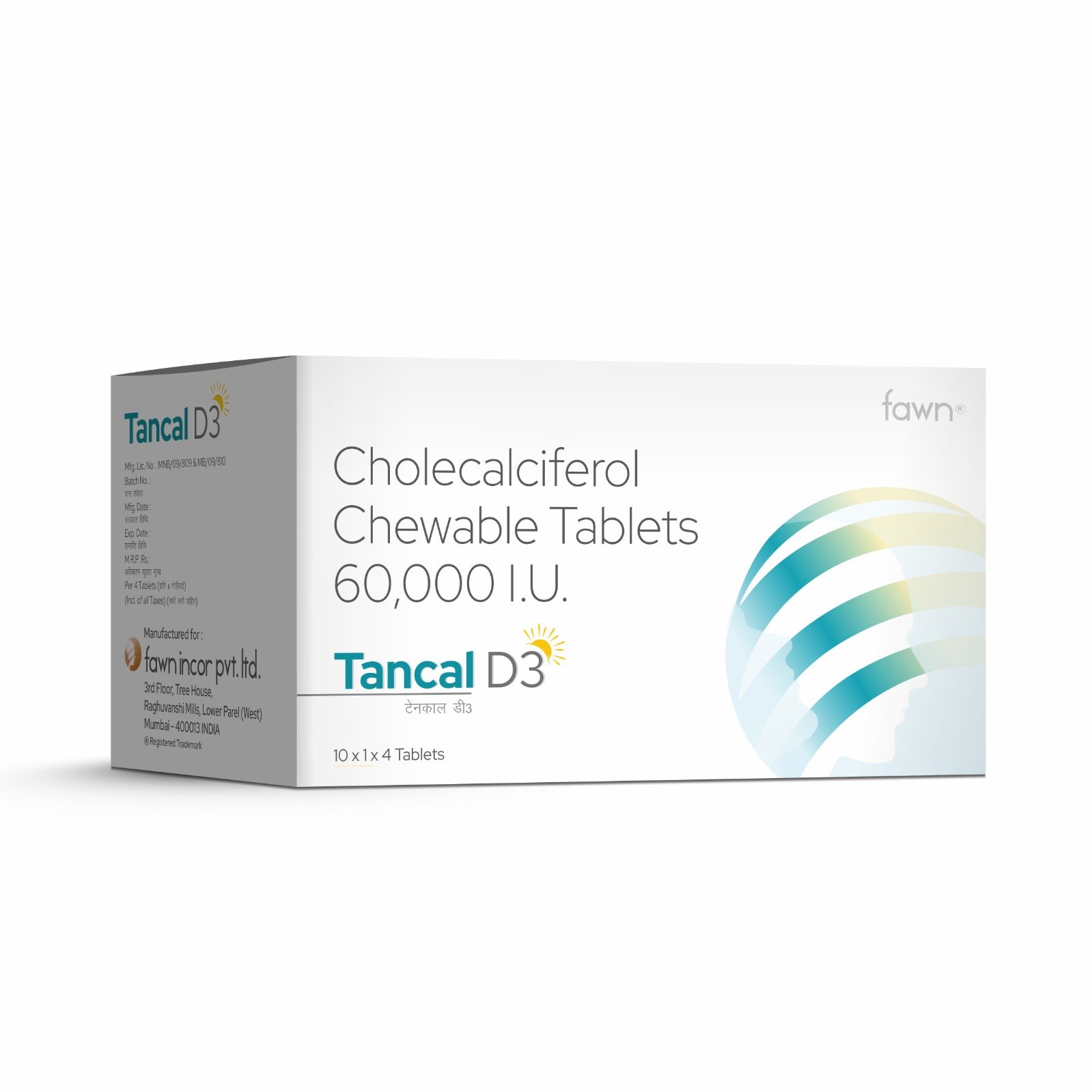 Cholecalciferol Chewable Tablets 60,000 I.U. - TANCAL D3 Tablets