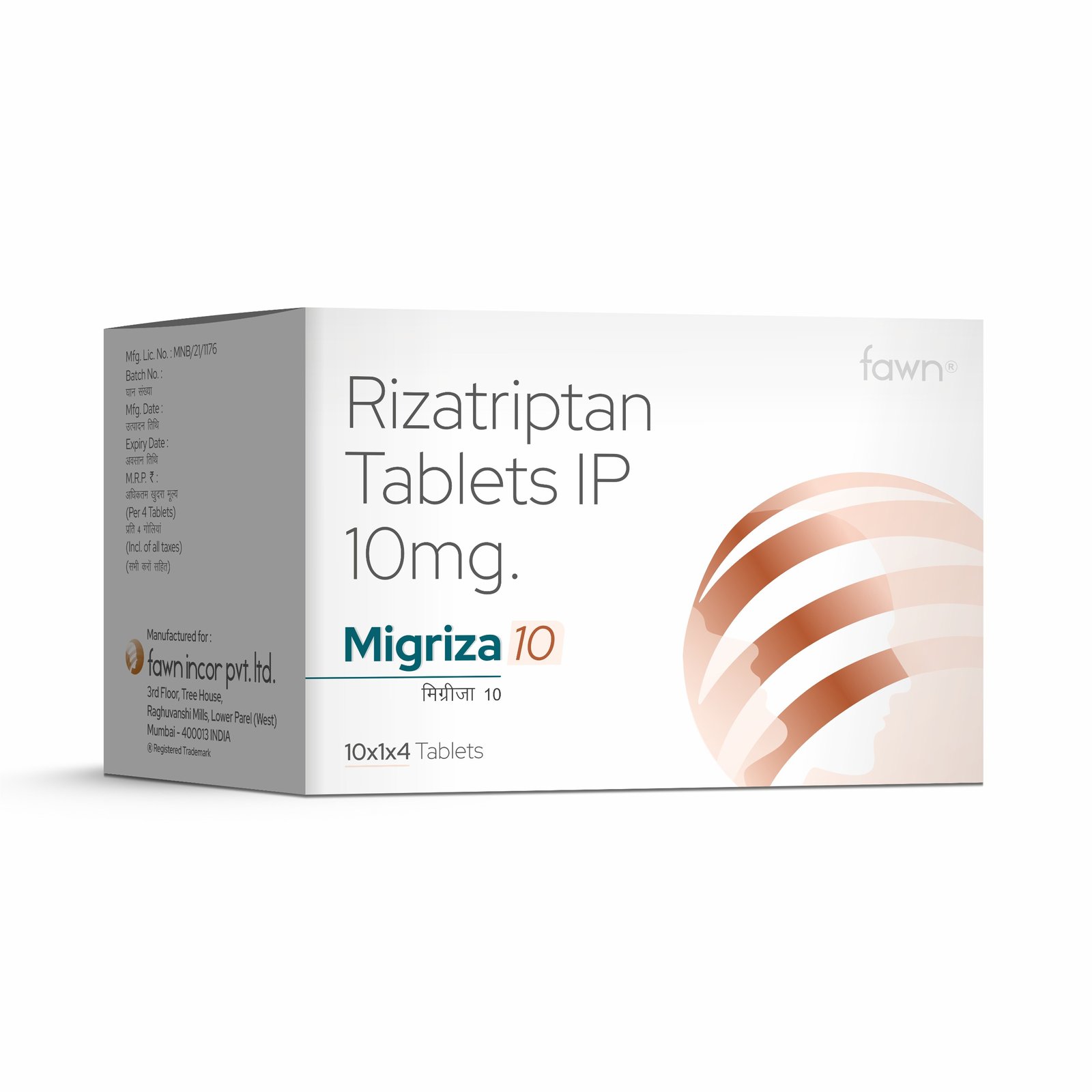 Rizatriptan Tablets 10 Mg - MIGRIZA 10 Tablets - Fawn Incor