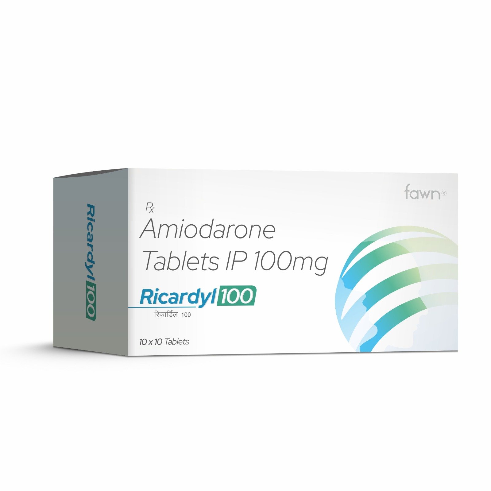 Amiodarone Tablets IP 100 Mg - RICARDYL 100 Tablets - Fawn Incor