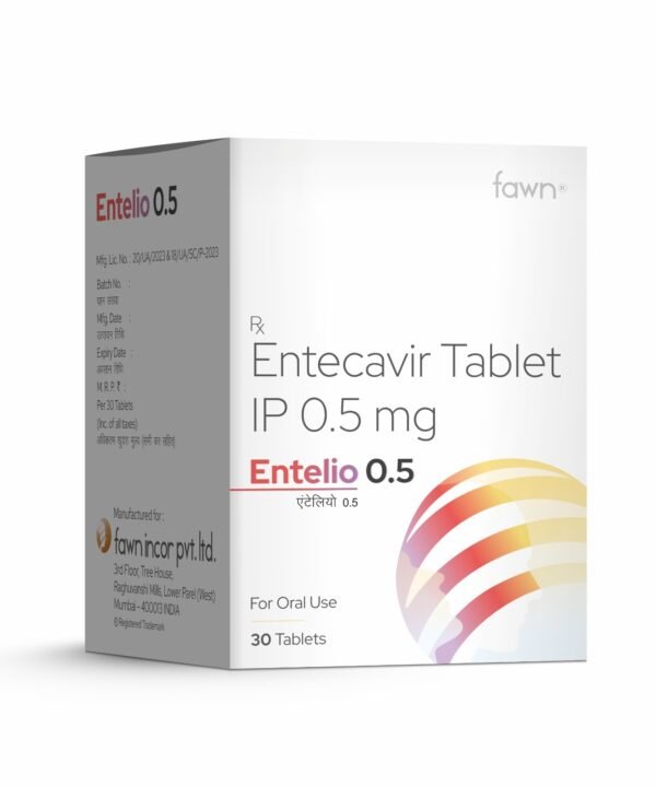 Entecavir Tablets IP 0.5 Mg - ENTELIO 0.5 Tablets - Fawn Incor