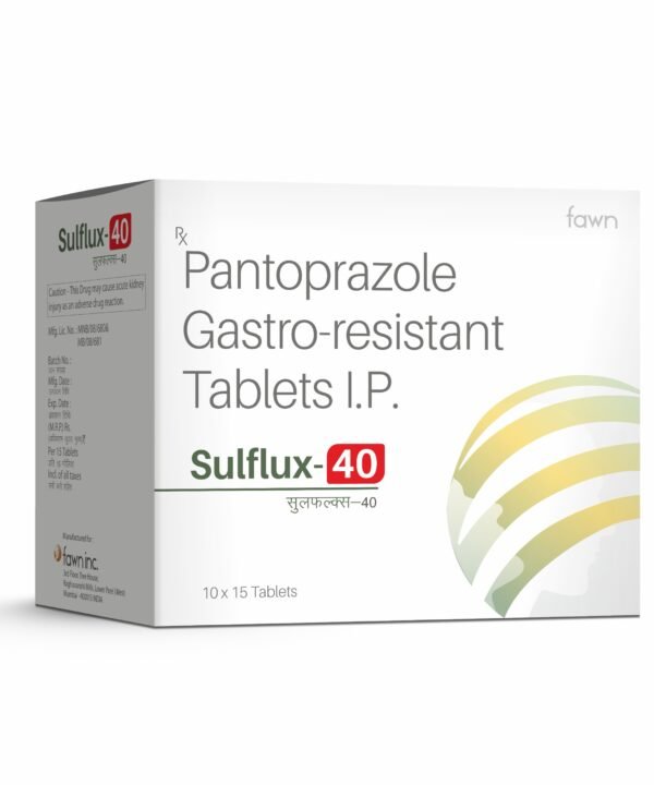 Pantoprazole Gastro-Resistant Tablets IP 40 Mg - SULFLUX 40 - Fawn Incor