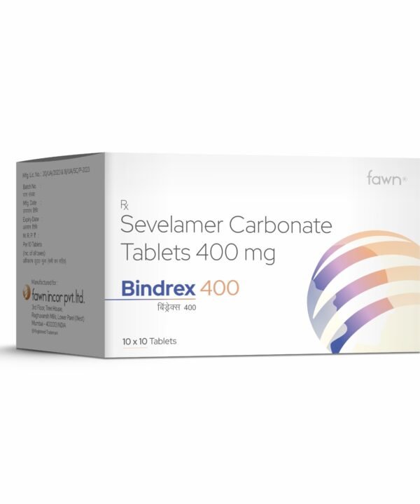 Sevelamer Carbonate Tablets 400 Mg - BINDREX 400 Tablets - Fawn Incor
