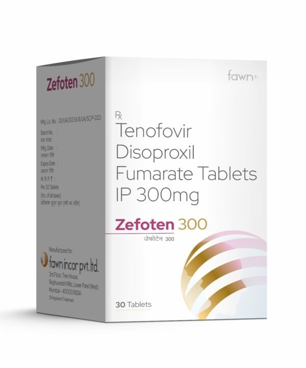 Tenofovir Disoproxil Fumarate Tablets IP 300 MG - ZEFOTEN 300 Tablets - Fawn Incor
