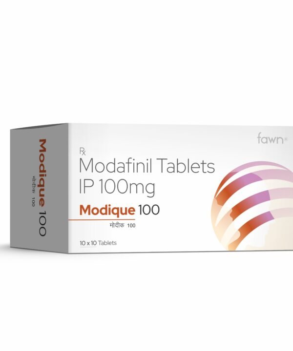 Modafinil Tablets IP 100 MG - MODIQUE 100 Tablets - Fawn Incor