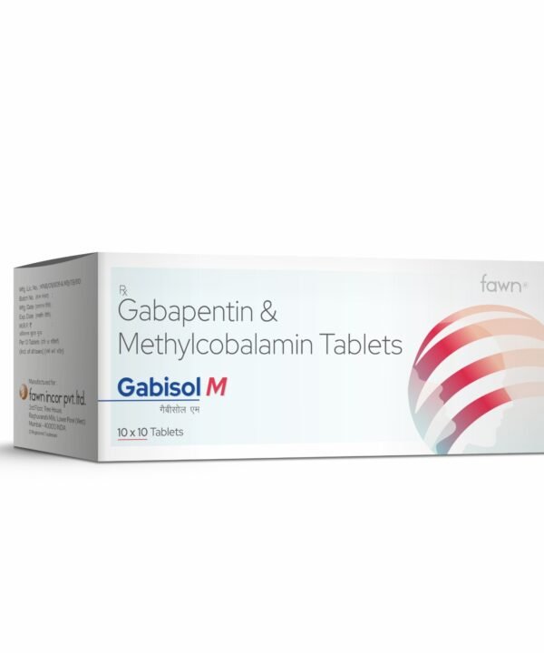 Gabapentin & Methylcobalamin Tablets - GABISOL M Tablets - Fawn Incor