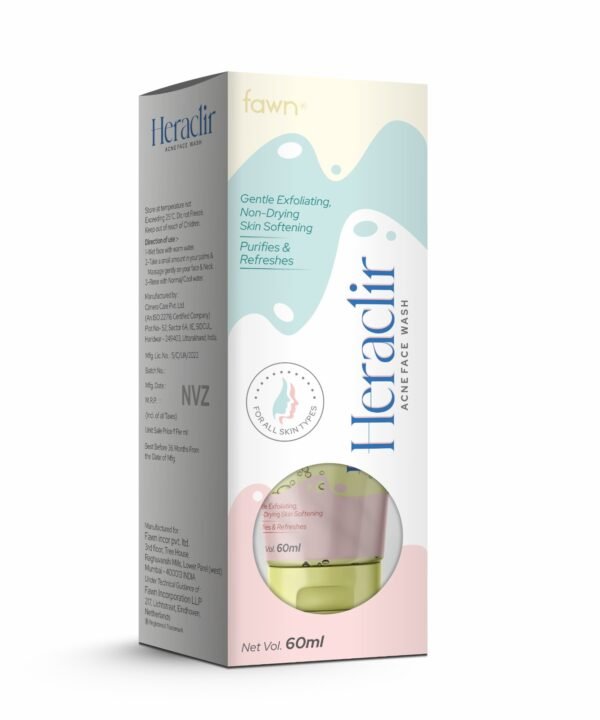 Gentle Exfoliator Non-Drying Skin Softening Anti-Acne Facewash - HERACLIR Acne Face Wash - Fawn Incor