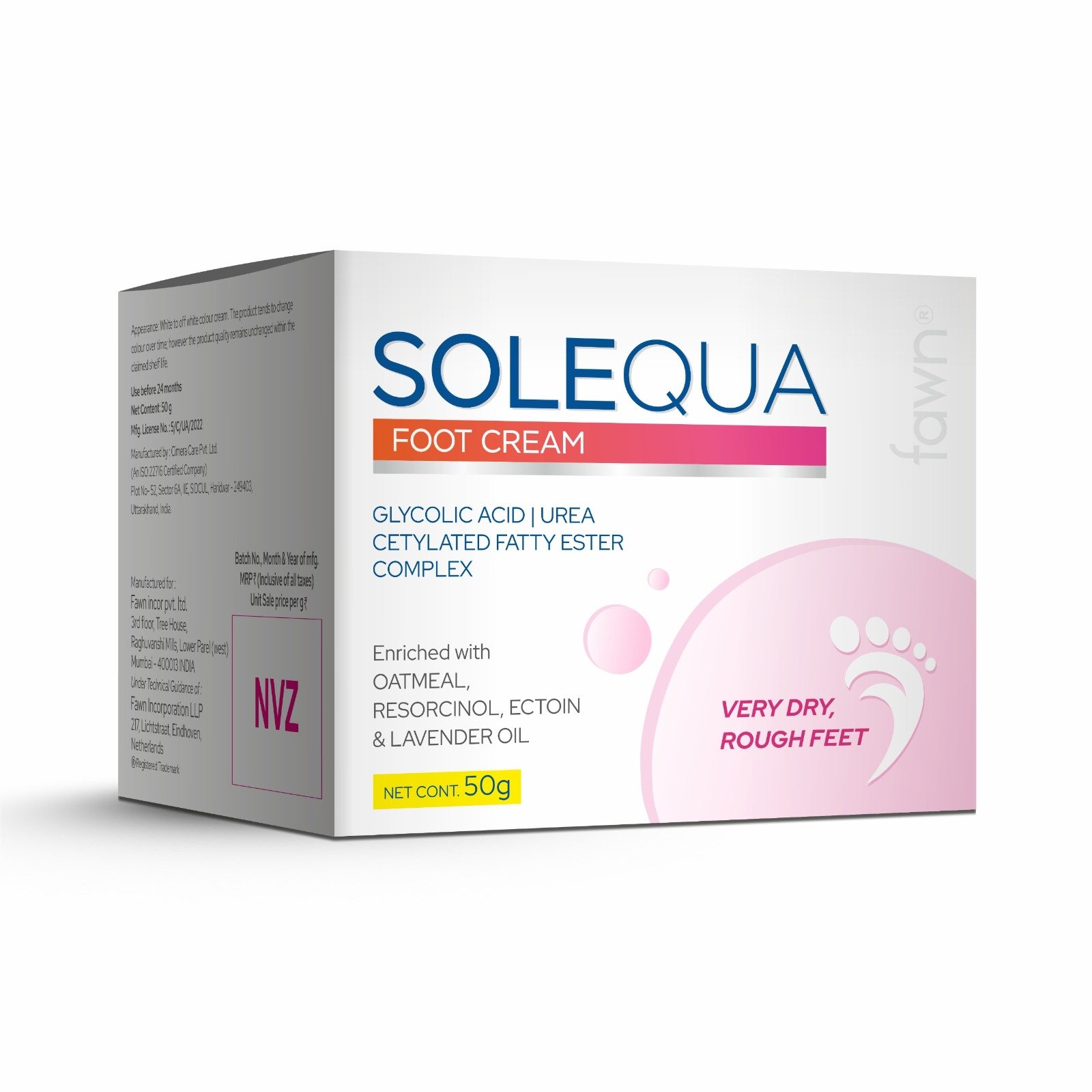 Glycolic Acid, Urea Cetylated Fatty Ester Complex Cream - SOLEQUA Foot Cream