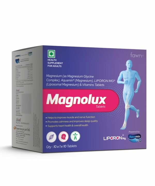 Aquamin Magnesium, Liposomal Magnesium & Vitamin Tablets - MAGNOLUX Tablets - Fawn Incor