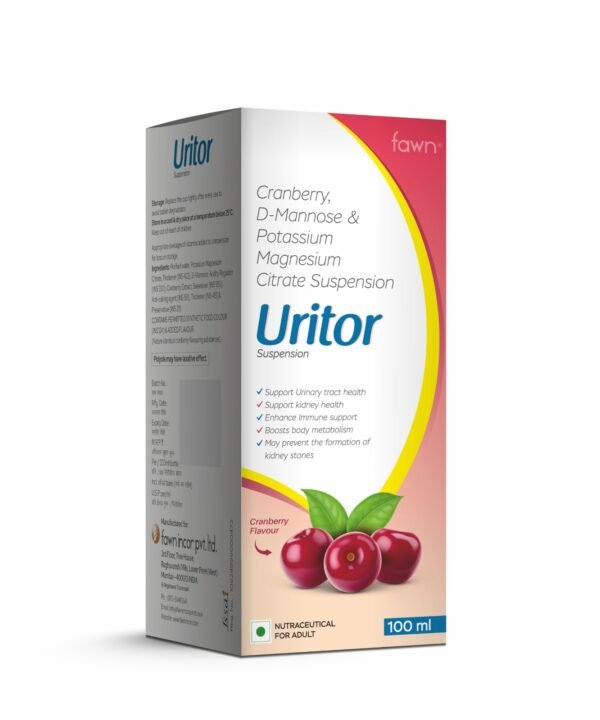 Cranberry D-Mannose & Potassium Magnesium Citrate Suspension - URITOR Suspension - Fawn Incor