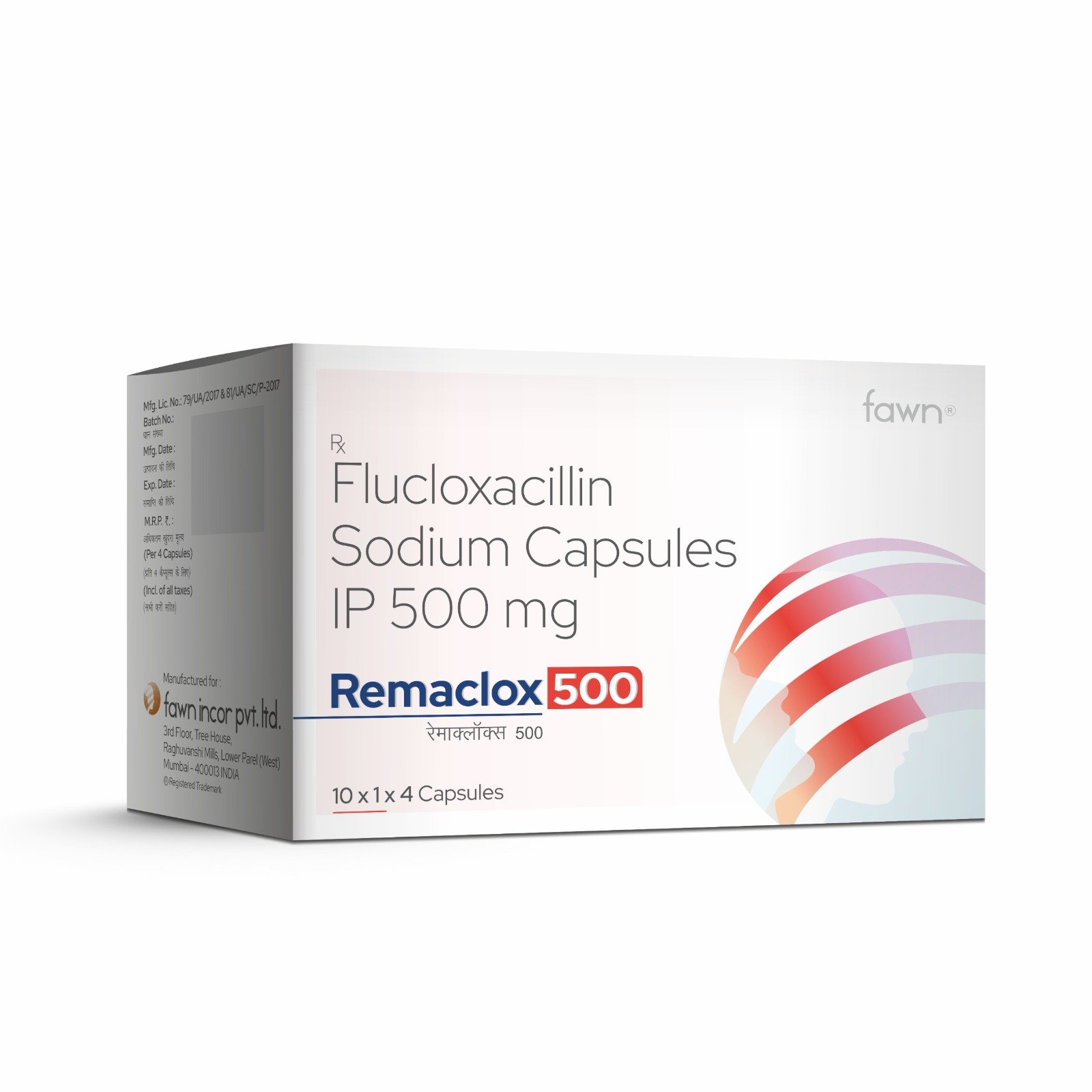 Flucloxacillin Sodium Capsules IP 500 Mg - REMACLOX 500 Capsules - Fawn Incor
