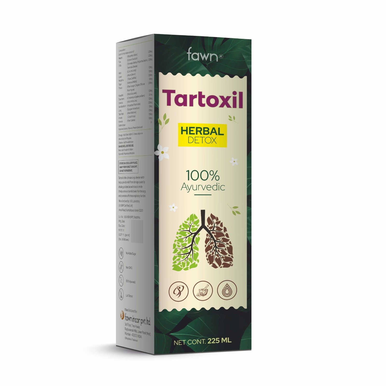 Herbal Detox Syrup - TARTOXIL Ayurvedic Syrup - Fawn Incor