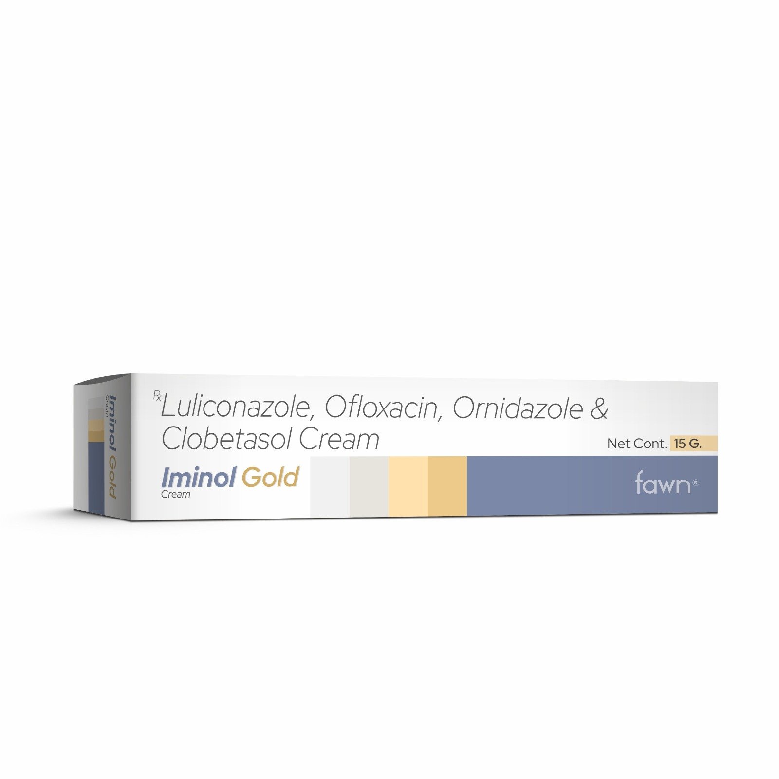 Luliconazole, Ofloxacin, Ornidazole & Clobetasol Cream - IMINOL GOLD Cream- Fawn Incor