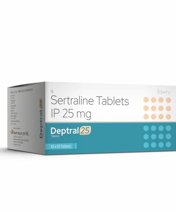 Sertraline Tablets IP 25 Mg - DEPTRAL 25 Tablets - Fawn Incor