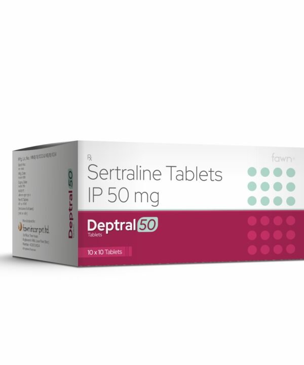 Sertraline Tablets IP 50 Mg - DEPTRAL 50 Tablets - Fawn Incor