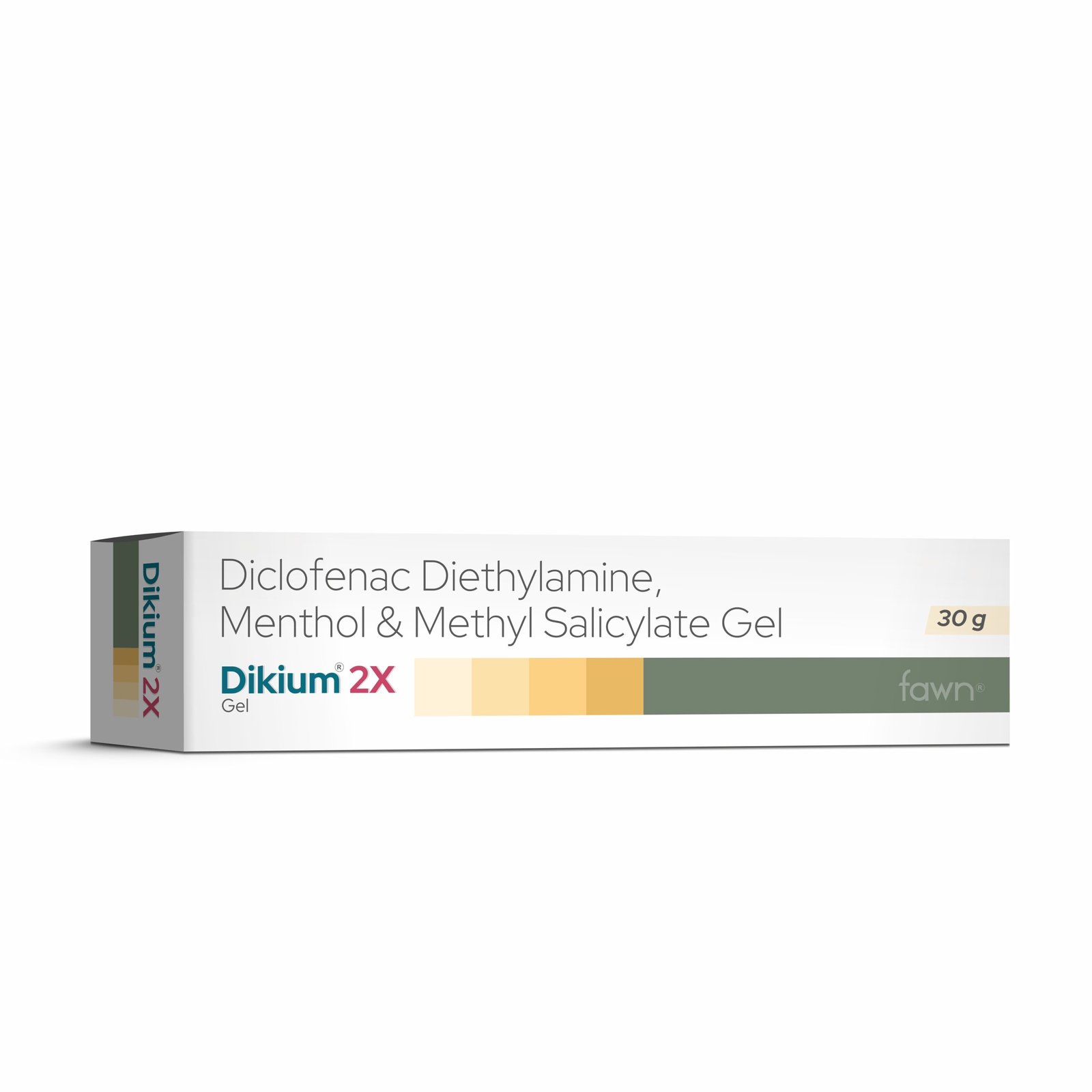 Diclofenac Diethylamine Menthol & Methyl Salicyla Gel - Dikium 2X Gel- Fawn Incor