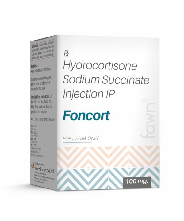 Hydrocortisone Sodium Succinate Injection IP - FONCORT Injection - Fawn Incor