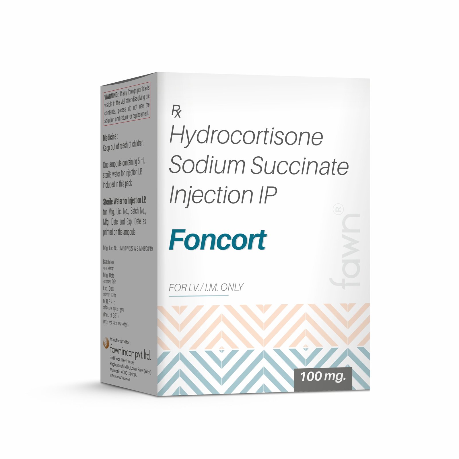Hydrocortisone Sodium Succinate Injection IP - FONCORT Injection - Fawn Incor