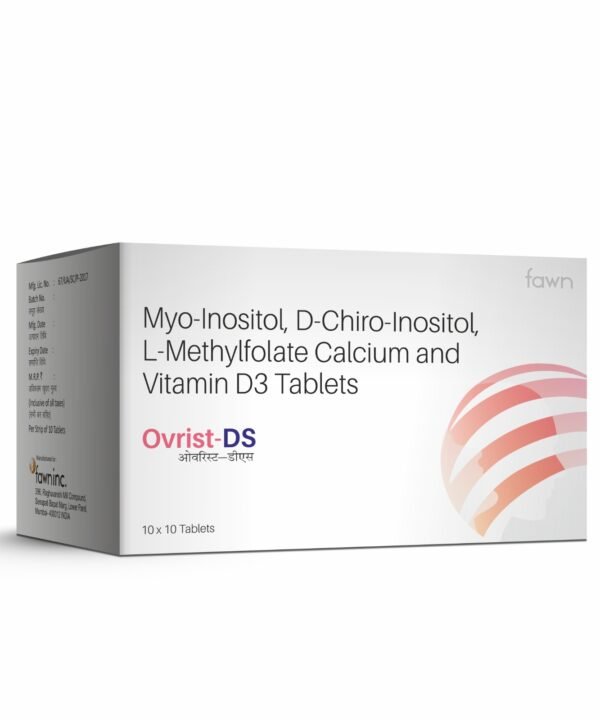 Myo Inositol D Chiro Inositol L-Methylfolate Calcium & Vitamin D3 Tablets - OVRIST DS - Fawn Incor