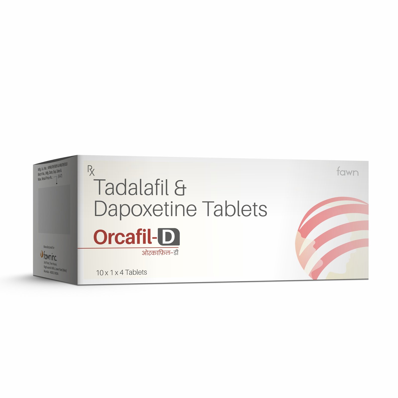ORCAFIL D - Tadalafil & Dapoxetine Tablets - Fawn Incor