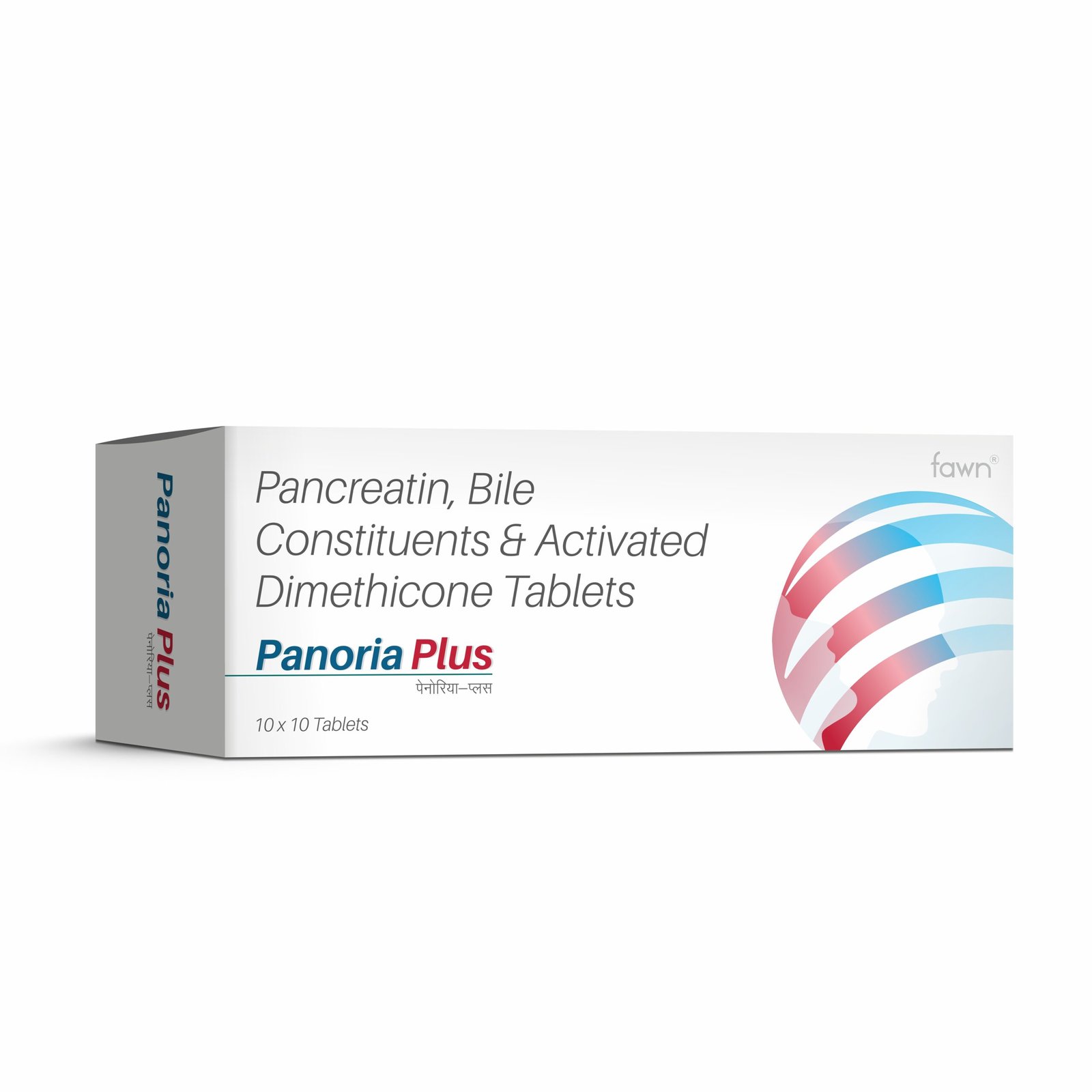 Pancreatin Bile constituents Activated Dimethicone Tablets - PANORIA PLUS - Fawn Incor