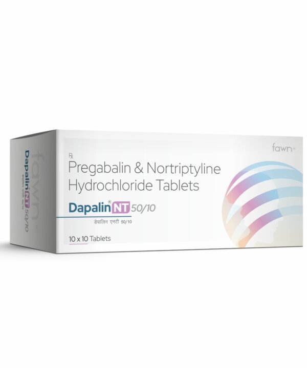 Pregabalin & Nortriptyline Hydrochloride Tablets - DAPALIN NT 50-10 Tablets - Fawn Incor